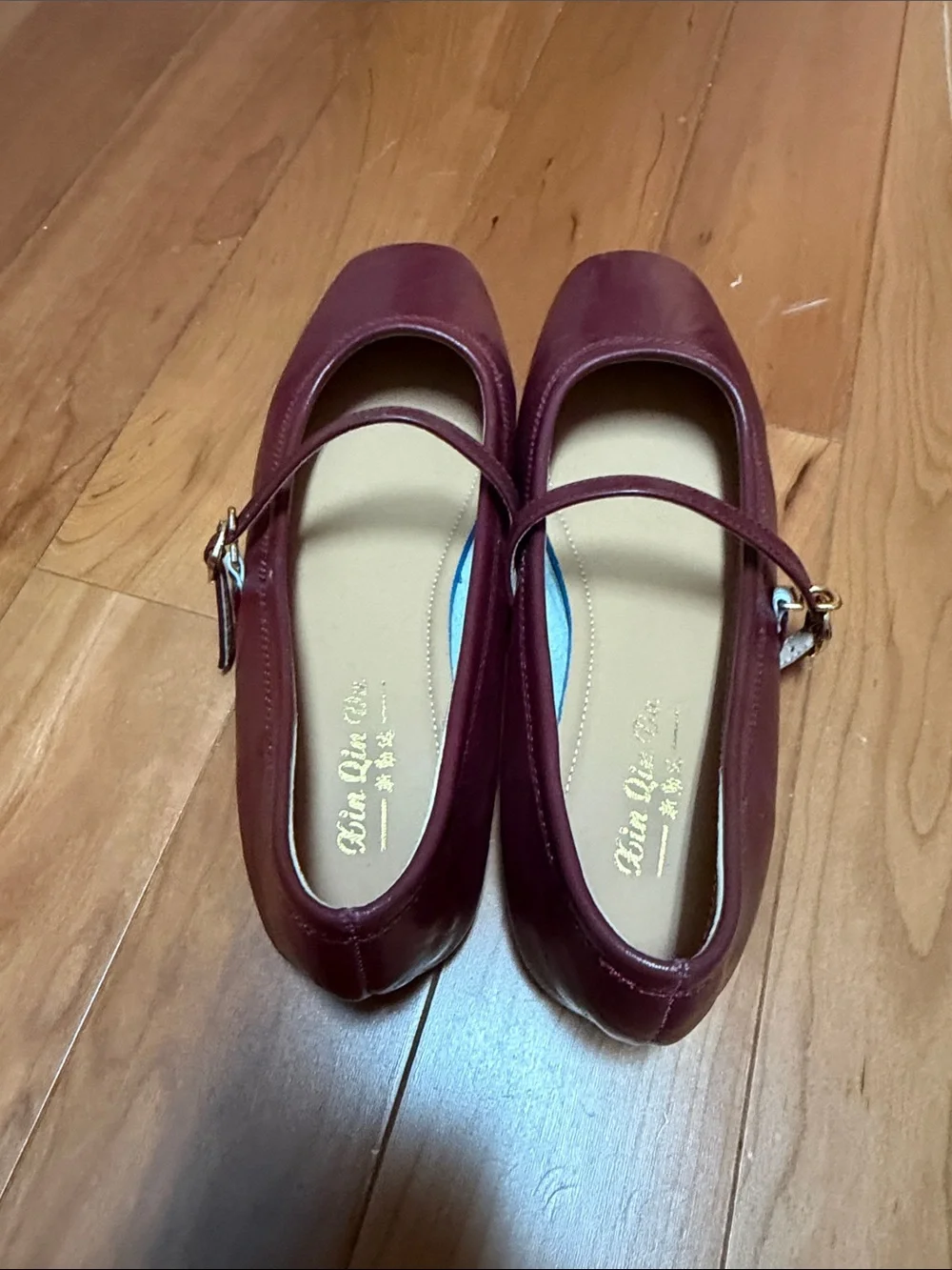 Classic Mary Jane Flats in Burgundy - Comfortable Everyday Loafers